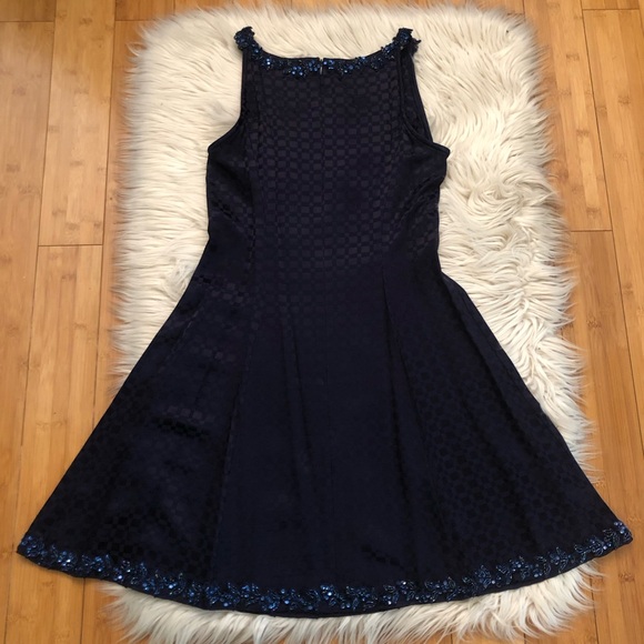 Gunne Sax by Jessica McClintock Beaded Sequins Textured Cocktail Dress size 7/8 - Picture 7 of 14